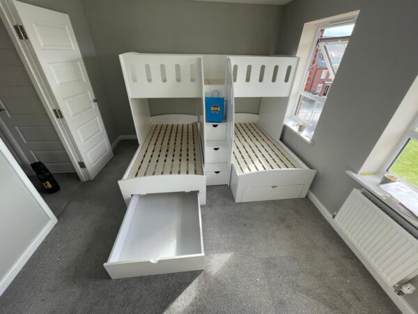 Triple bunk with storage