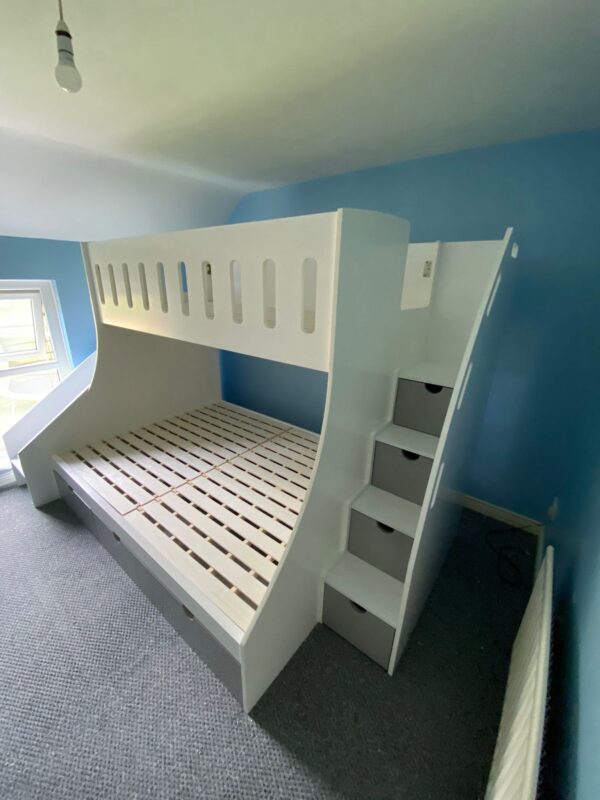 double on single bunk with slide
