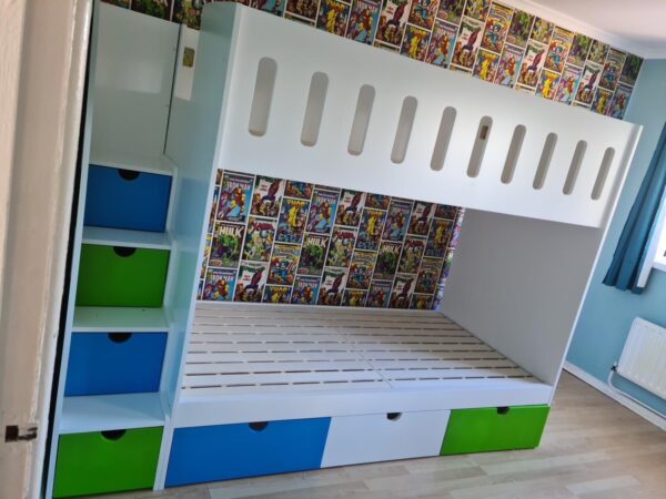 Tall bunk with storage
