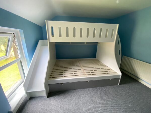 bunk double and single with storage