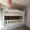 Bunk bed for young children with safety gates