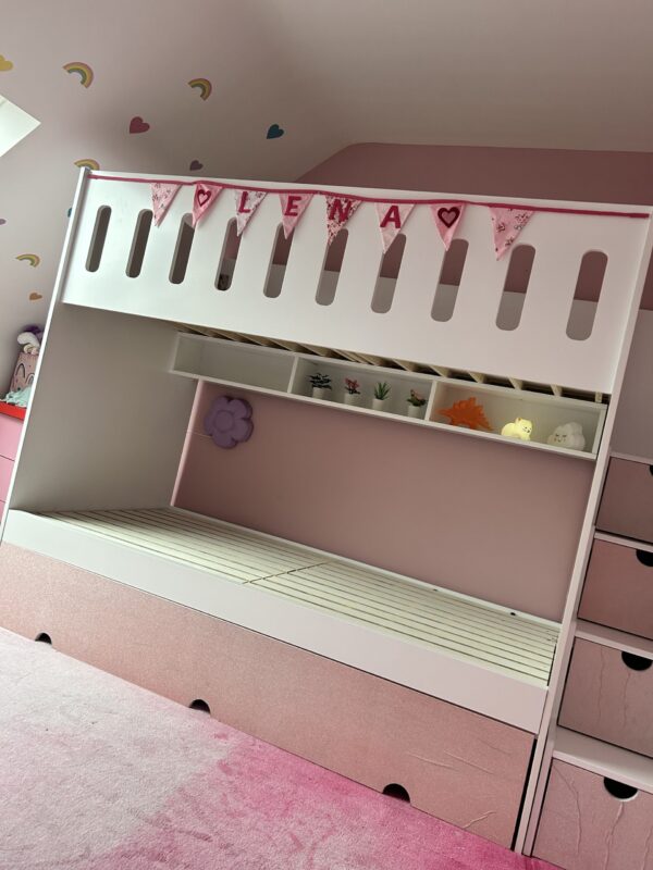 bunk with stairs and trundle for children
