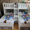 triple bunk bed with mattress