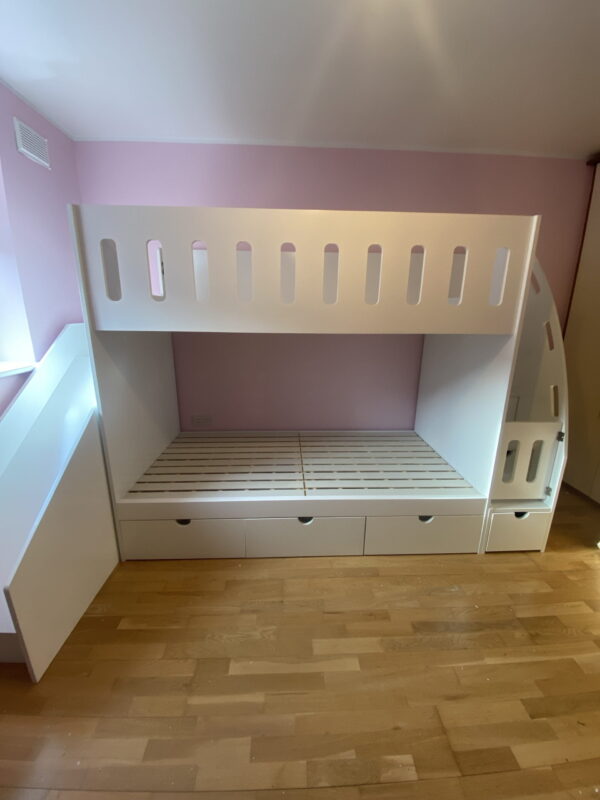 bunk with storage and slide