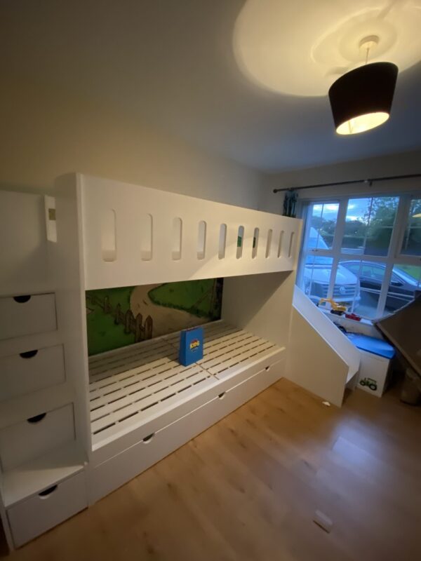 childrens bunk bed with stairs and slide