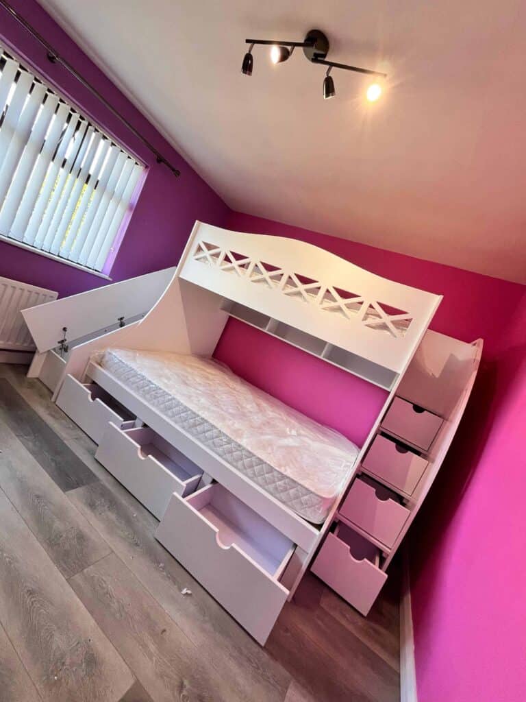 single and double bunk beds