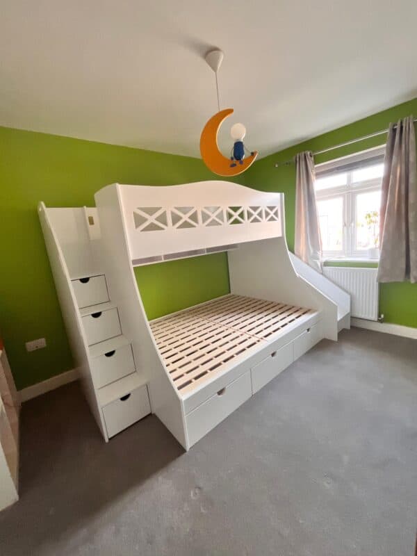 double bed with slide