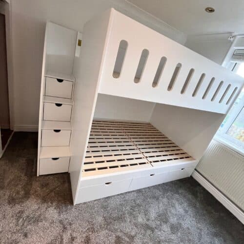 Double Bunk Beds with Stairs